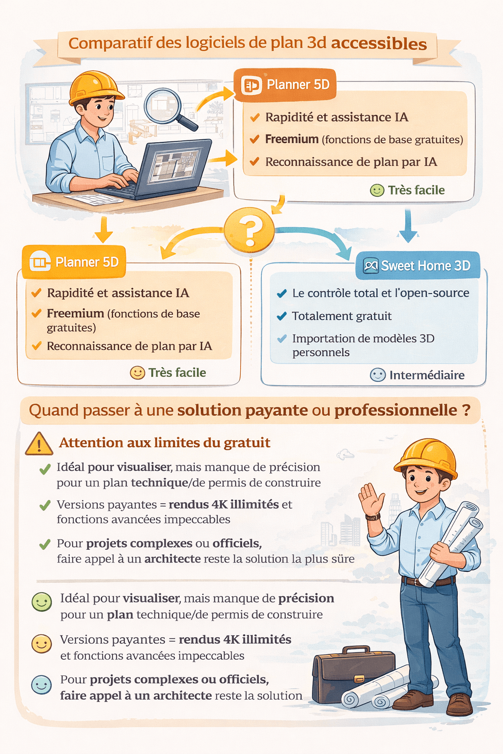 Comparatif des logiciels de plan 3D pour une maison et ses limites 