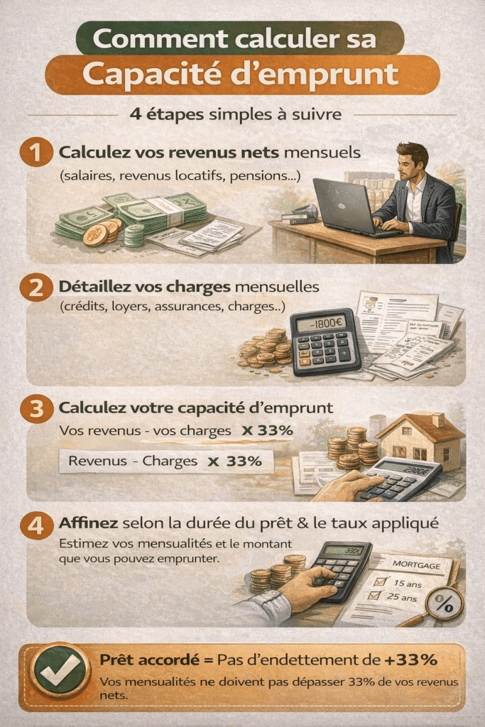 calcul approximatif pour connaître sa capacité d'emprunt