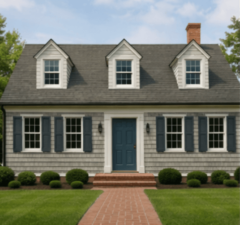 maison américaine au style cape cod