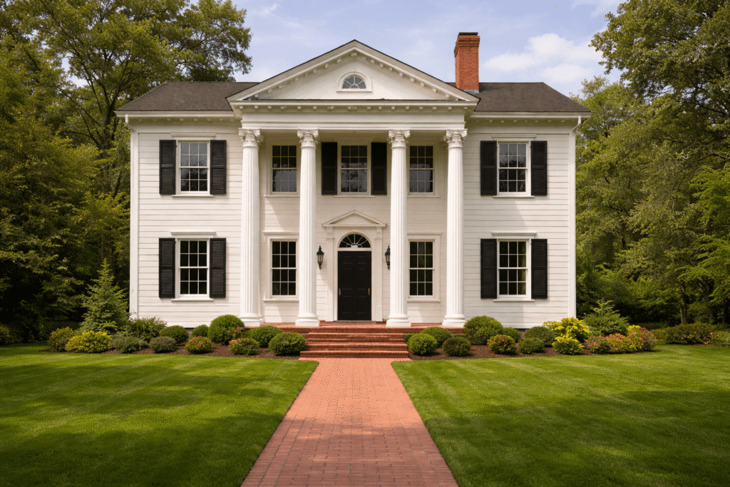 maison américaine au style colonial