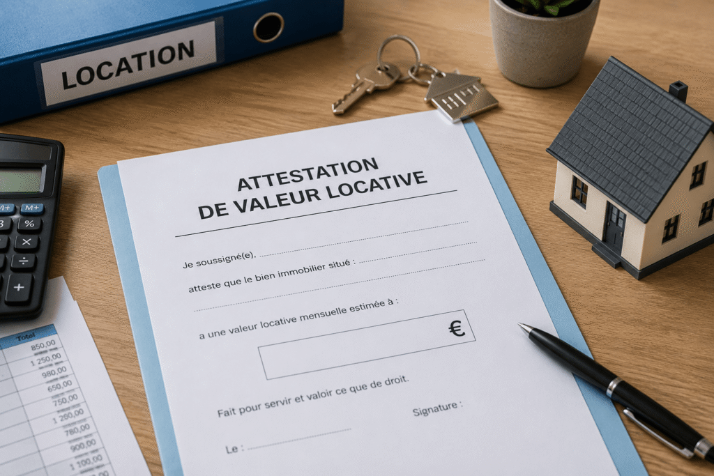 Attestation de valeur locative