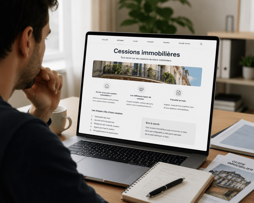 Cession immobilier État gouv