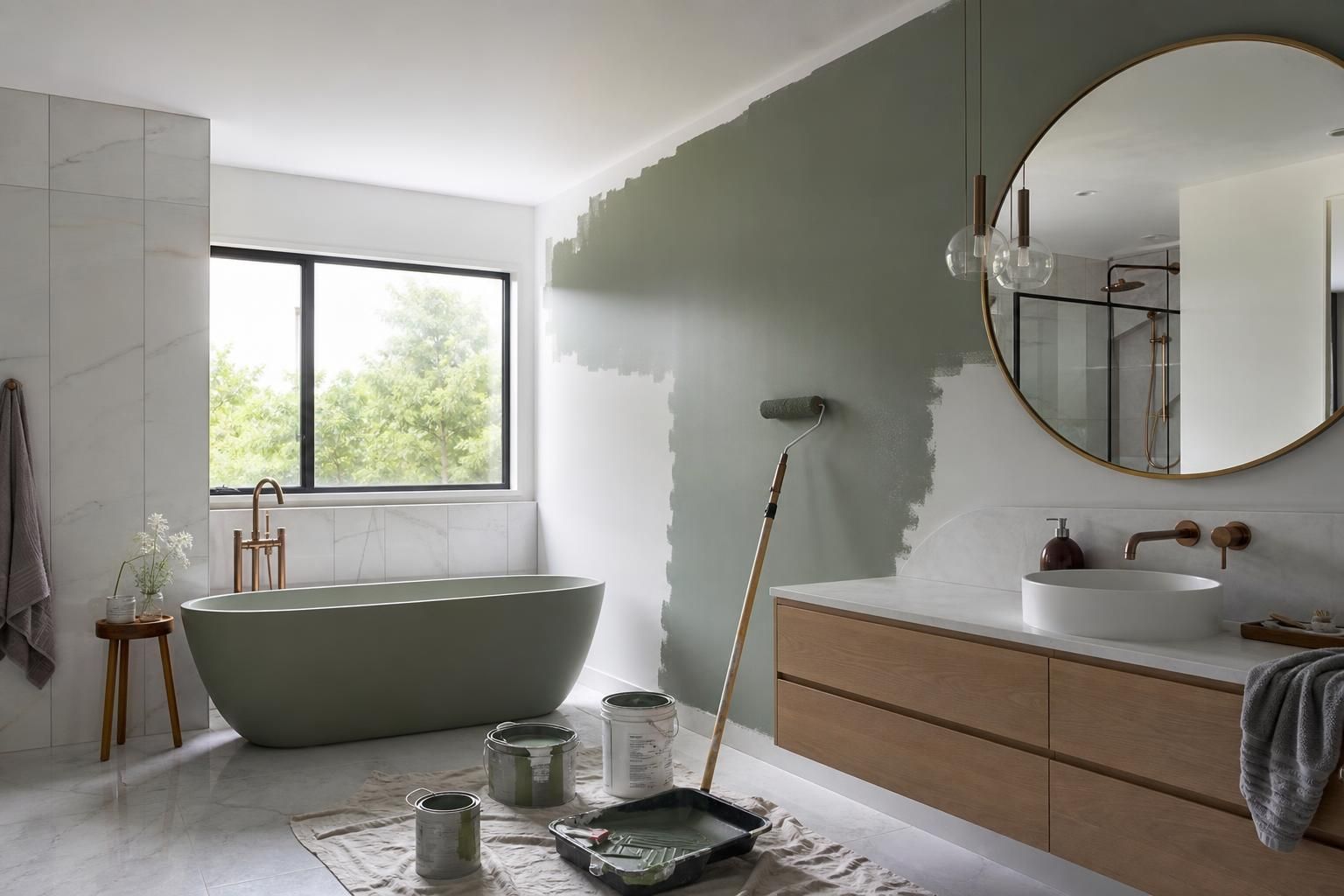 peindre une salle de bain
